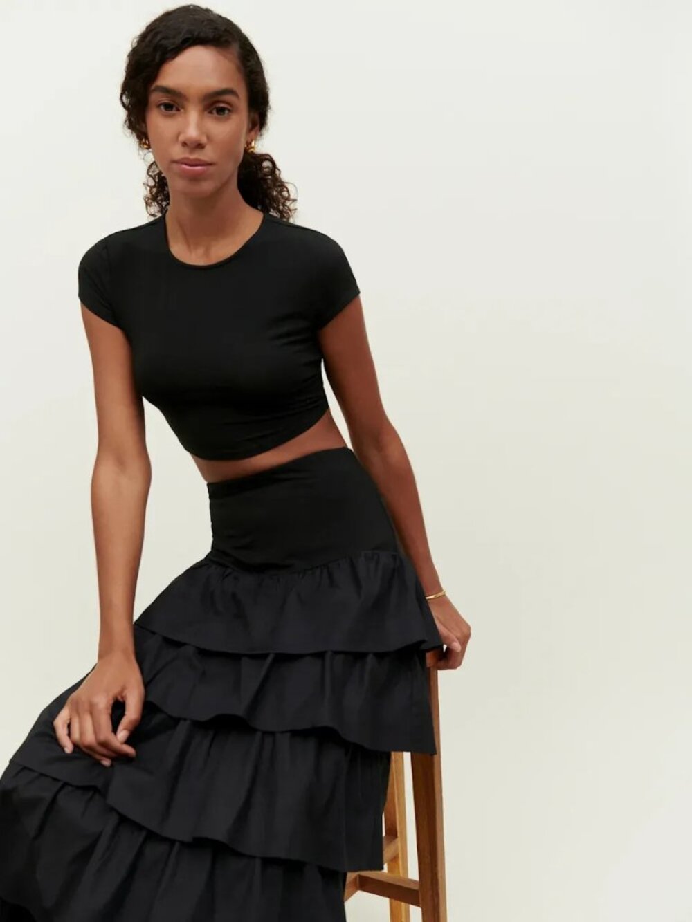 Reformation Ziggy Knit Two Piece Black - Size S
